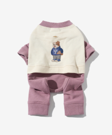 EMBROIDERY DAN ALL-IN-ONE DOGGY SWEATSHIRT PURPLE