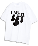언더오프(UNDEROFF) 오버핏 크루넥 랩캣 반팔 티셔츠