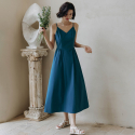 웬스데이딜라잇(WE'DEE) LS_Blue a-line dress