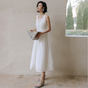 랭썬(LANGSON) LS_Fairy lace white dress