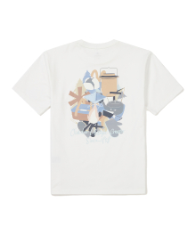 [스노우피크 X 성낙진] 캠핑 기어 반팔 티셔츠 Off White (S24MUFTS88)