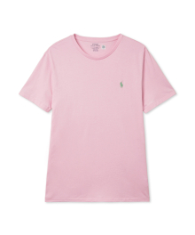 커스텀 슬림 크루넥 티셔츠 - 핑크