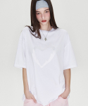 원더비지터(WONDERVISITOR) BN Heart Applique T-shirt [White]