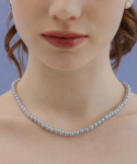 하스(HAS) [Silver925] HTY031 Sky blue pearl necklace