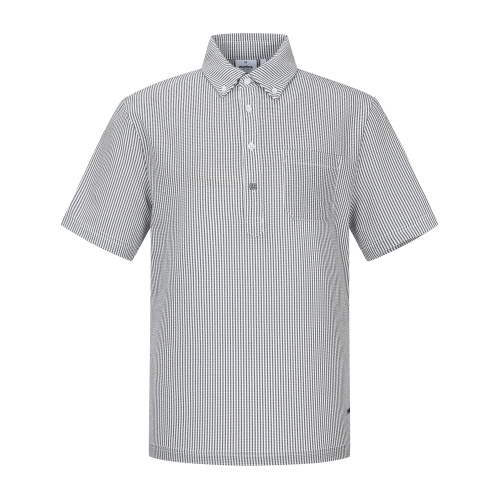 Seersucker Button Down Shirts_Grey (Men)