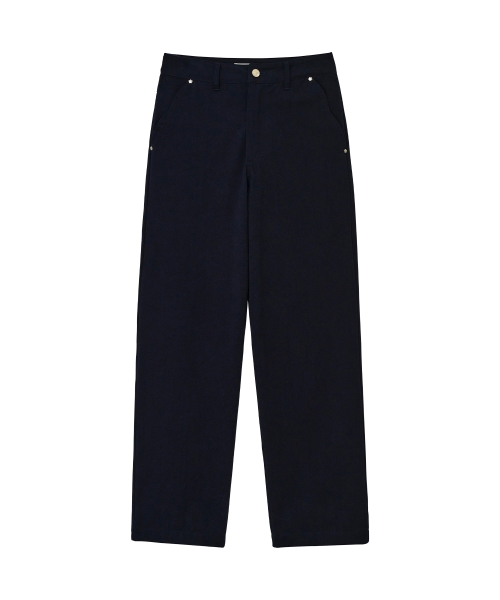FLUFFY COTTON PANTS navy