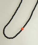 트레쥬(TREAJU) Oval shape onyx necklace