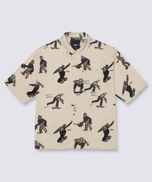 볼린 반소매 티셔츠 - (아시아아티스트컬렉션) 오트밀 스케이트 프린트 / VN000J2XDGG1