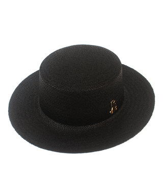 유니버셜 케미스트리 Simple Black Flat Panama Hat 여름모자