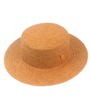 유니버셜 케미스트리 Simple Brown Flat Panama Hat 여름모자