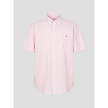 (BC4465C47X) 강연 시어서커 스트라이프 반소매 셔츠  핑크