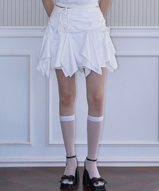 로제프란츠(ROSEFRANTZ) Strap Shirring Mini Skirt [White...