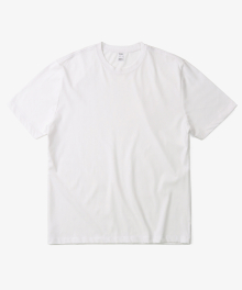스탠다드 크루 넥 코튼 티셔츠 (WHITE)