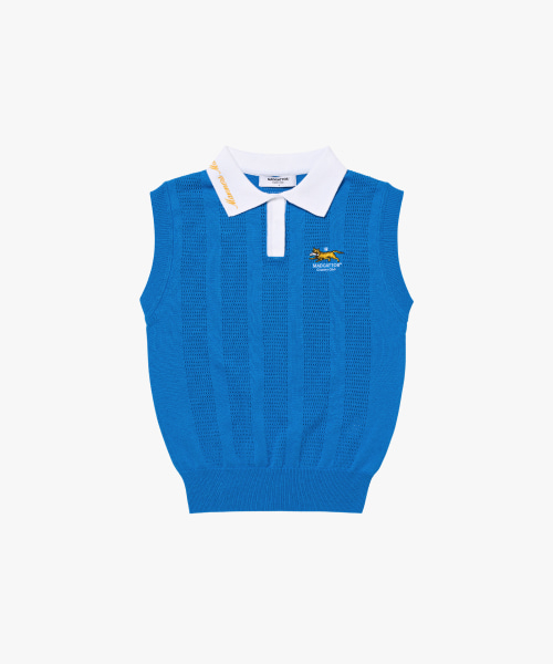 MCC W COLLAR LETTERING VEST-BLUE