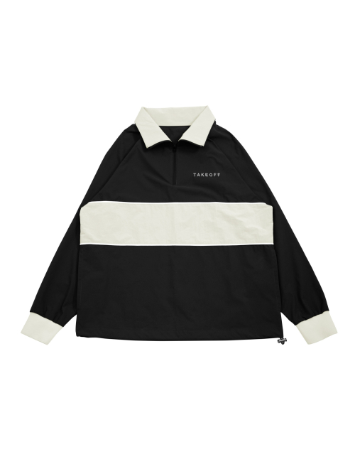 Анорак half-zip в стиле колор-блок (White)