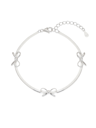 로아주(ROAJU) [silver925]ribbon shiny bracelet...