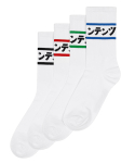 리플레이컨테이너(REPLAY CONTAINER) [4PACK] line socks (white) 4color