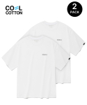 커버낫(COVERNAT) 쿨 코튼 2-PACK 티셔츠 화이트+화이트