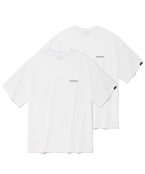 MUSINSA | COVERNAT [2PACK] Cool Cotton T-shirt White + White