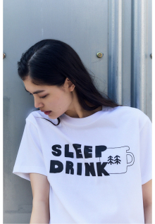 KS X INAP 남녀공용 그래픽 티셔츠 (SLEEP DRINK) JWTCM24801WHX