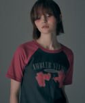 엠블러(AMBLER) Cupid Bear 크롭 반팔 티셔츠 ACR504 (핑크)