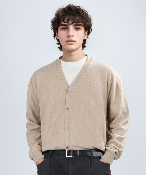 Мягкий кардиган Fine (Beige)