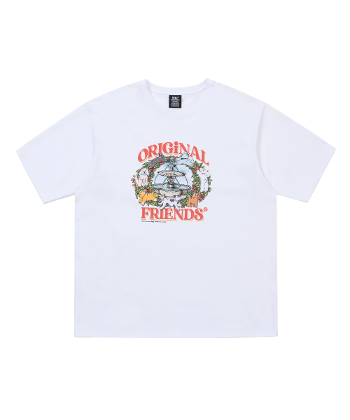 MUSINSA | RDVZ [Perfume gift] Original Puppy Friends T-shirt. - White