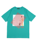 몽키플라워(Monkey Flower) 공용 모던아트 레귤러핏 반소매 티셔츠/SM8WTS03F GREEN