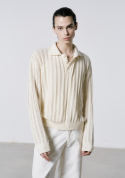 세비지(SAVAGE) Crochet Knit Pullover - Ivory