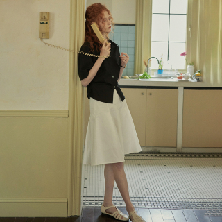 프라우드 마리(PROUD MARY) PM_Simple cotton flared skirt