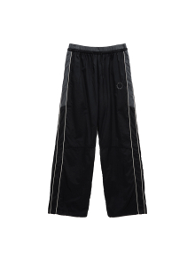 SIDE PIPING TRACK PANTS IN BLACK