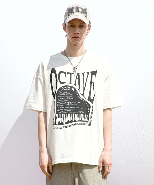【MAISON MINED】24SS★ OCTAVE HALF T 메종미네드(MAISON MINED) OCTAVE HALF T WHITE - 사이즈 & 후기