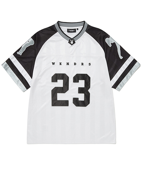 MUSINSA | WKNDRS FOOTBALL JERSEY (WHITE)