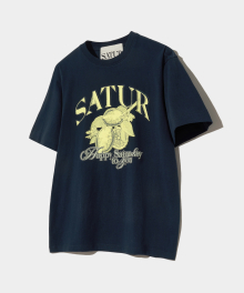 시트론 썸머 그래픽 반팔 티셔츠 선셋 네이비
