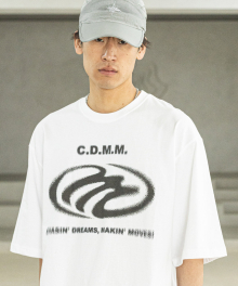 CDMM 리얼 오버핏 반팔티 티셔츠 MSFTS003-WT