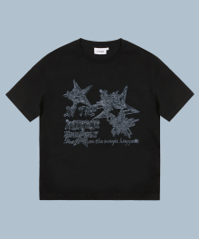 XTT084 스타 미러 반팔 티셔츠 (BLACK)