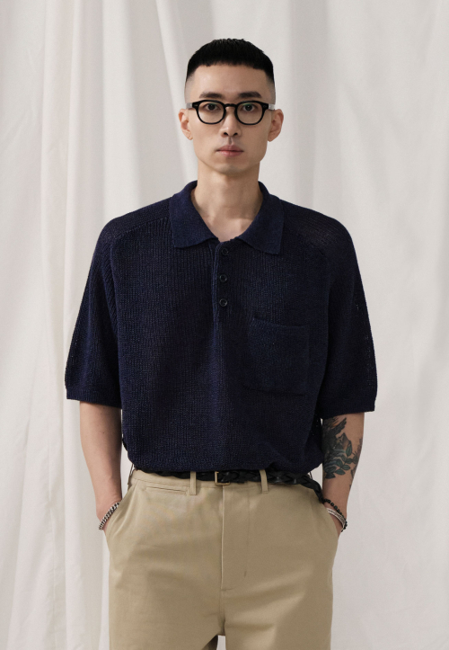 Трикотажное поло Tropical - Navy