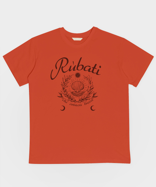 Musinsa Rubati Pearl Oyster Retro Mood T Shirt Vintage Red