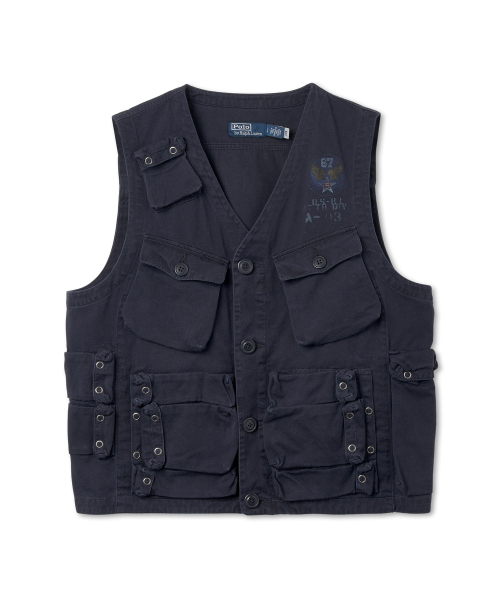 Твиловый жилет Utility с графикой - Navy