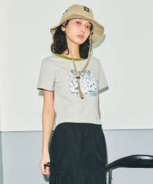 WM DRAGON BABIES CROPPED TEE sand