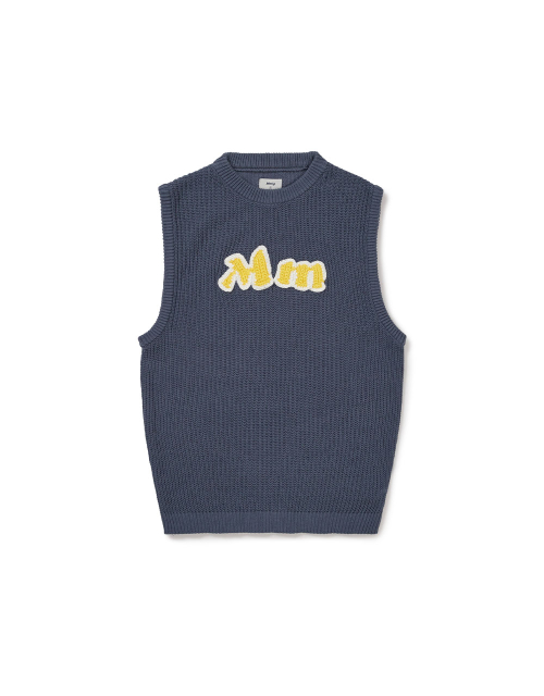 [Mmlg] MM KNIT VEST (VINTAGE BLUE)