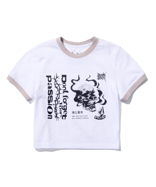 ★BROWNBREATH★ VXB CROP TEE WHITE 브라운브레스(BROWNBREATH) VXB CROP TEE - WHITE - 사이즈