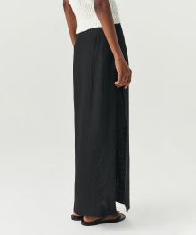 Double Layered Maxi Skirt - Black