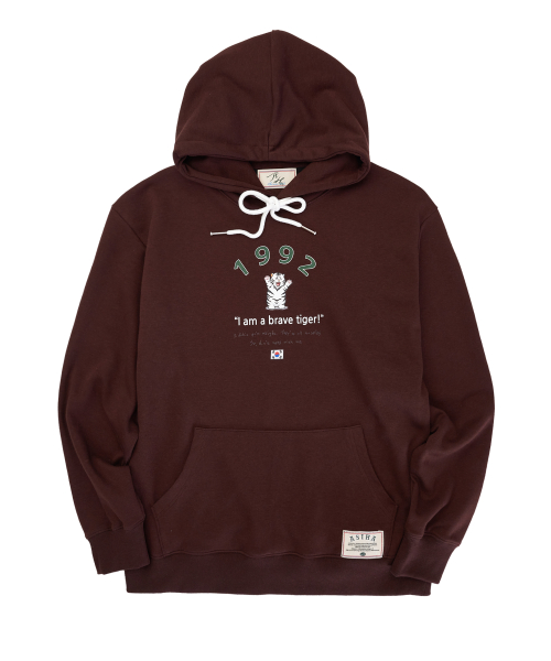 Худи AH24 03HBR BRAVE TG HOODIE с тигром BROWN