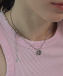 메리모티브(MERRYMOTIVE) Vintage heart with surgical ball chain necklace