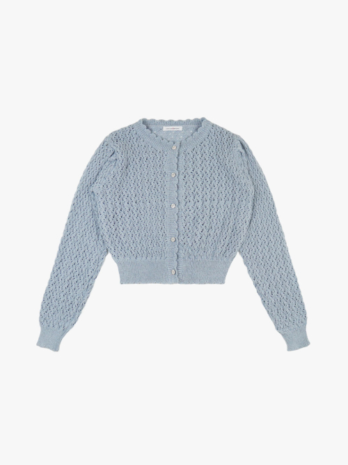 MARGARET PUNCHING CARDIGAN_SKY BLUE