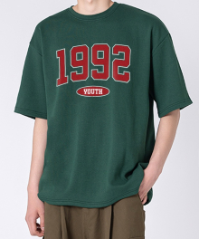 오버핏 크루넥 1992 반팔 티셔츠 그린