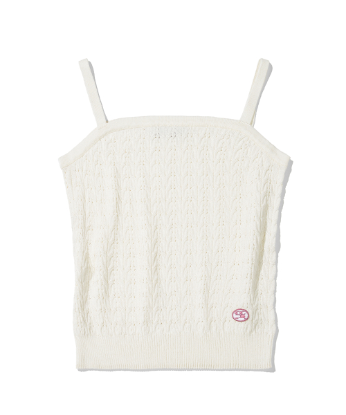 Женский трикотажный безрукавник WAVE Logo Symbol White
