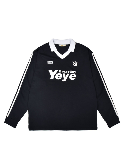 MUSINSA | YEYE Yeye logo Football Longsleeve - Black