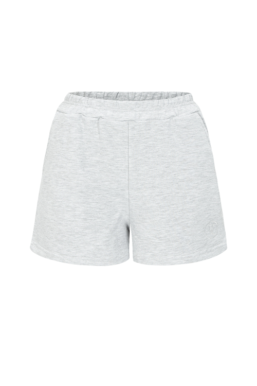 【Bellialeu】Logo cotton shorts 벨리아르(BELLIALEU) LOGO COTTON SHORTS-MELANGE - 사이즈